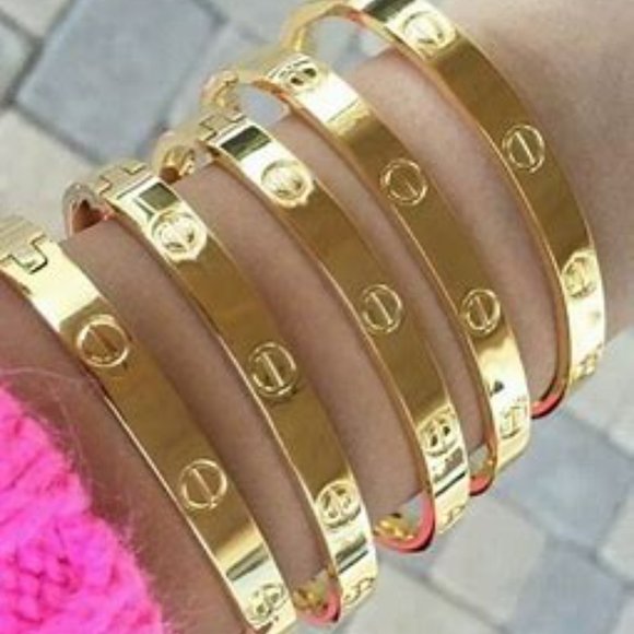 Gold Filled & Stainless Steel Bangle Size 19 6mm - Picture 3 of 8